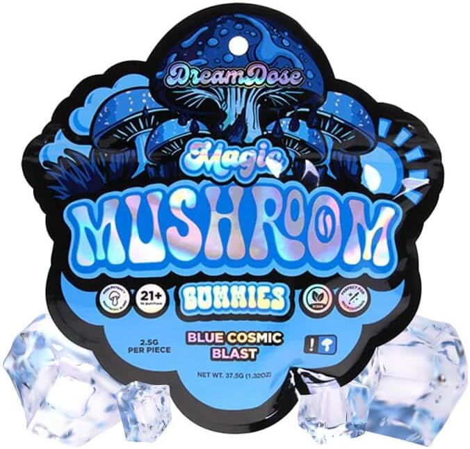 Dream Dose, Shrooms Gummies, Blue Cosmic Blast