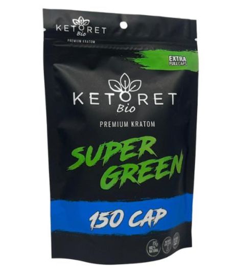 Ketoret Kratom Capsules, Super Green 150 caps