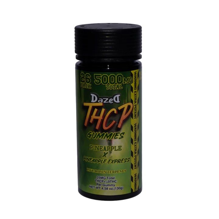 Dazed, THCP 5000mg Gummies, Pineapple x Pineapple Express