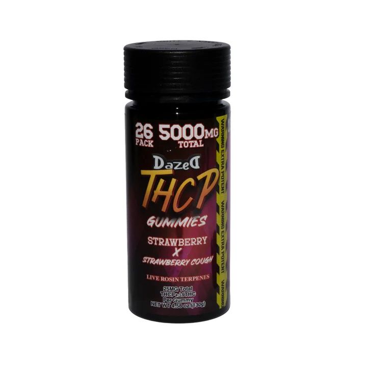 Dazed, THCP 5000mg Gummies, Strawberry x Strawberry Cough