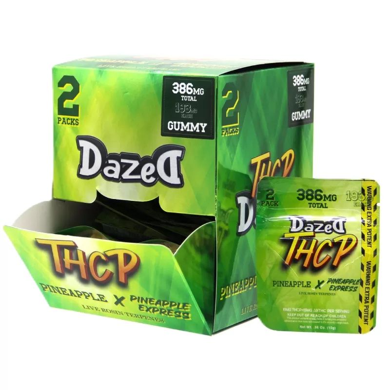 Dazed, THCP 386mg Gummies, Pineapple x Pineapple Express