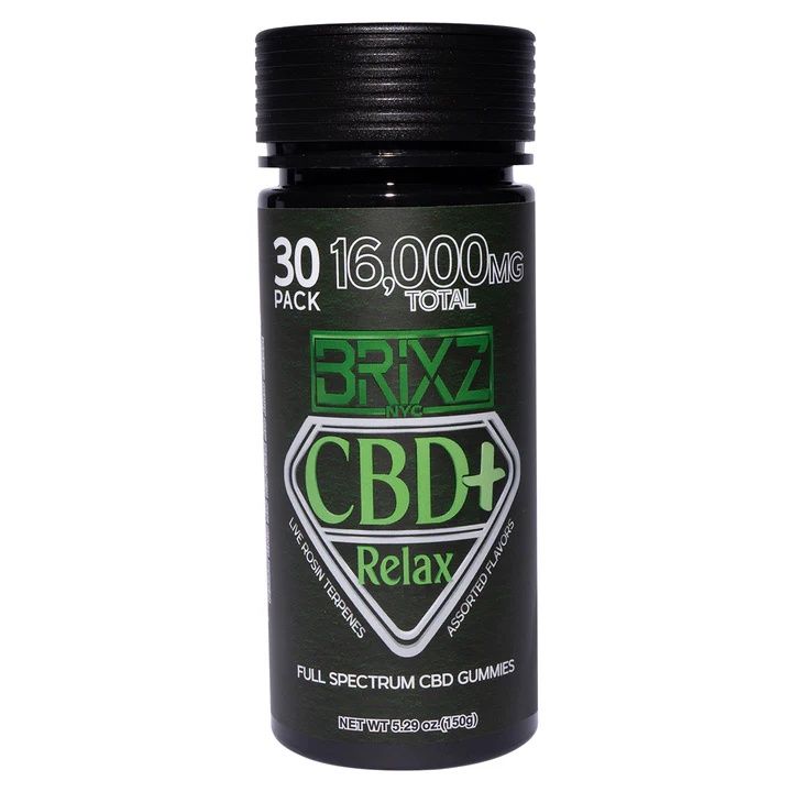 Brixz, CBD + Relax Gummies, 30pk Jar