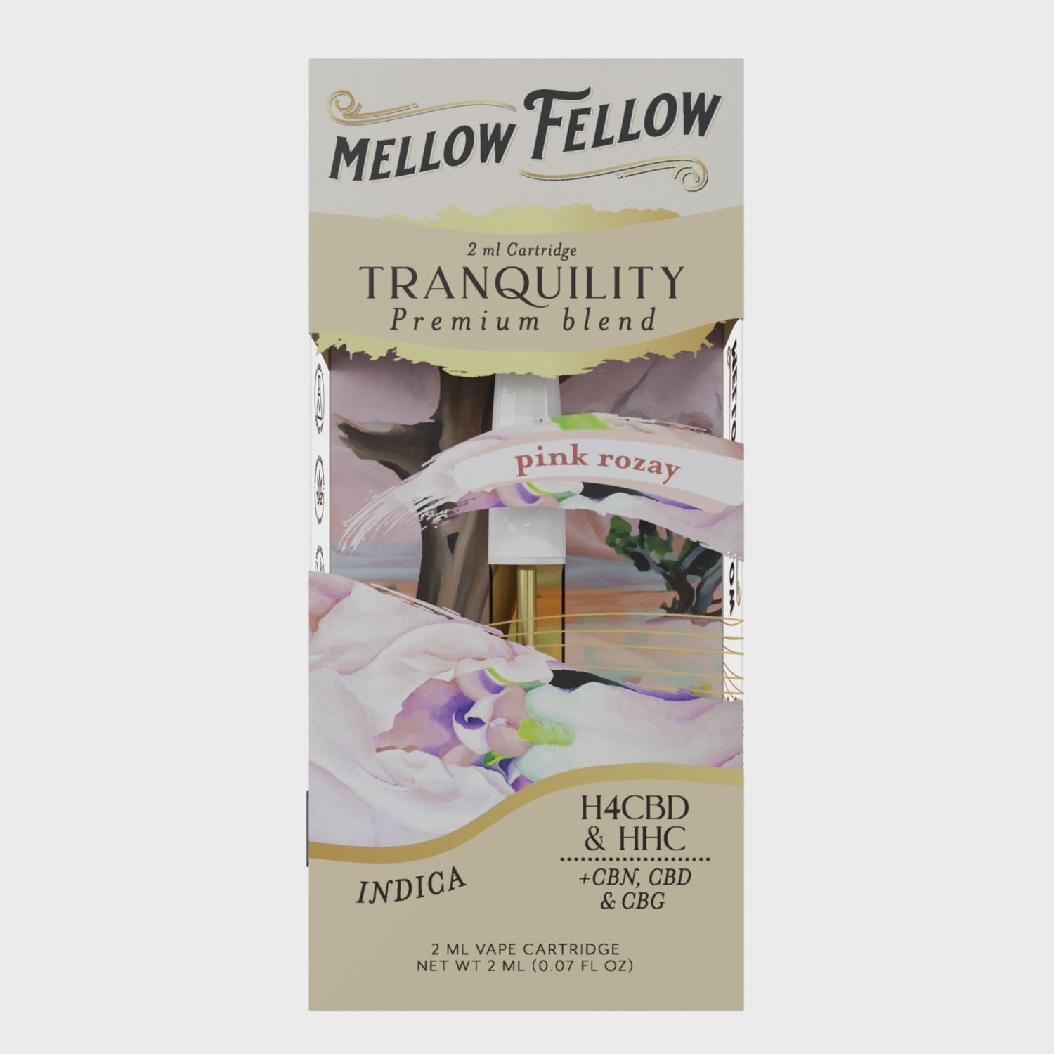 Mellow Fellow, 2ml Cart - Pink Rozay, &quot;Tranquility&quot;, Indica