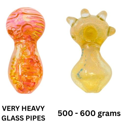 Very Heavy, 500 to 600 Gram Glass Pipe - Assorted