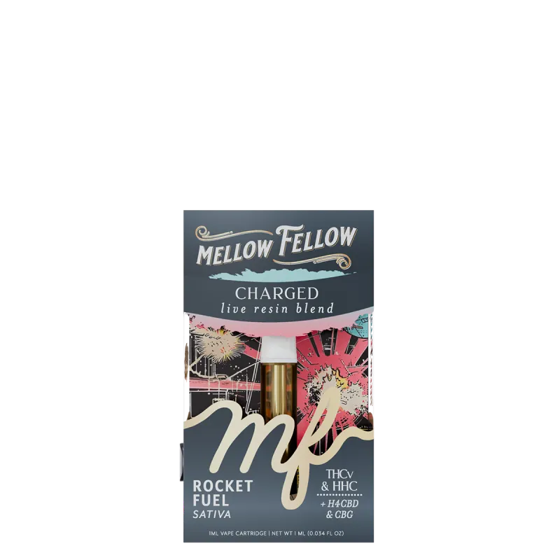 Mellow Fellow, 1G Cart, Charged, Rocket Fuel (Sativa)