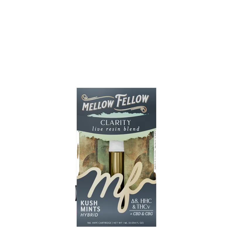 Mellow Fellow, 1G Cart, Clarity, Kush Mints (Hybrid)