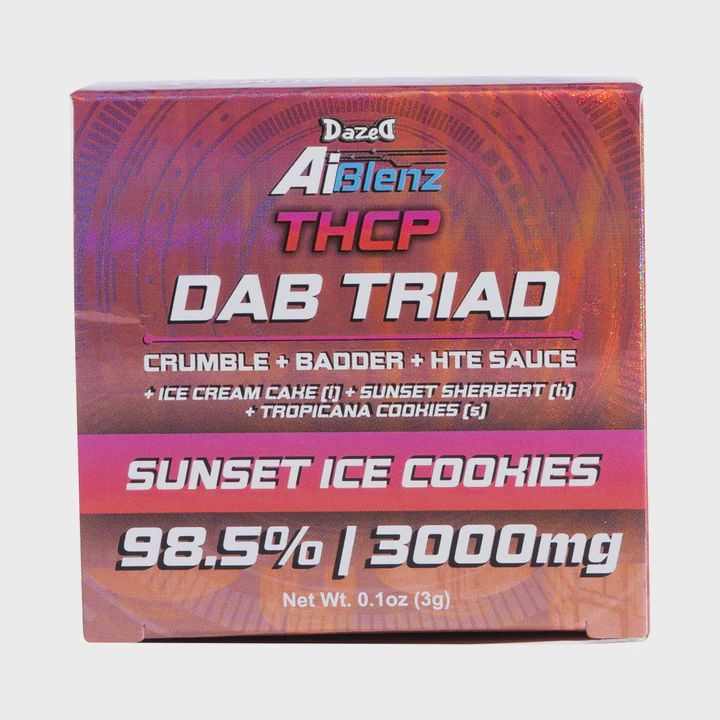 Dazed, THCP 3G Dab Triad, Sunset Ice Cookies, (3 Strains)