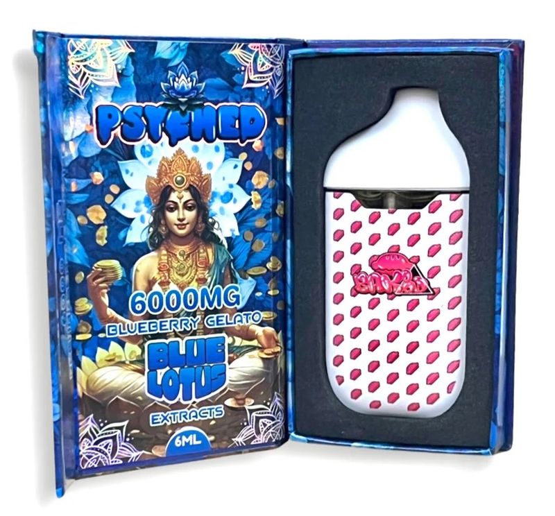 Psyched, Blue Lotus Vape 6ml, Blueberry Gelato