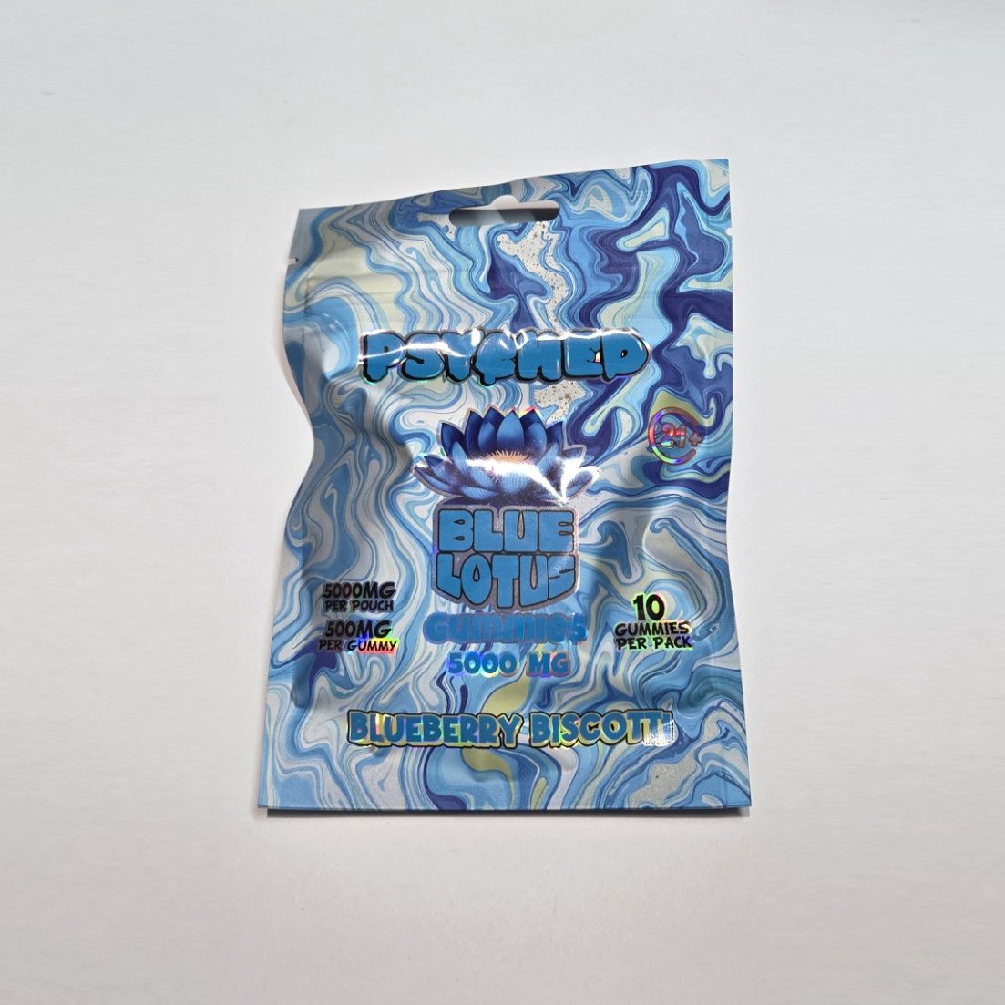 Psyched, Blue Lotus Gummies, 10pk 5000mg, Blueberry Biscotti