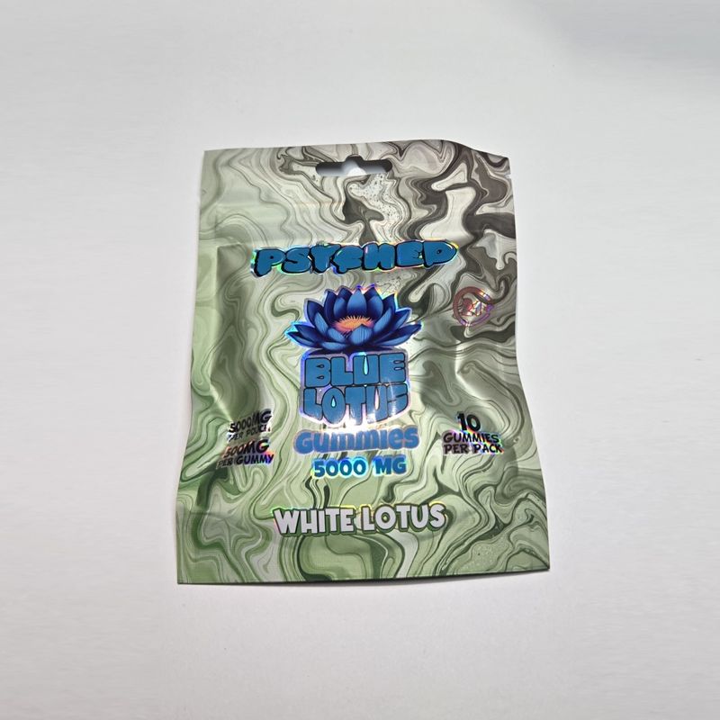 Psyched, Blue Lotus Gummies, 10pk 5000mg, White Lotus