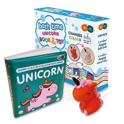 Magic Colour Changing Bath Book &amp; Toy - Unicorn