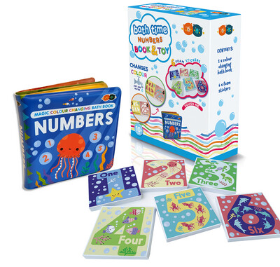 Magic Colour Changing Bath Book &amp; Stickers - Numbers