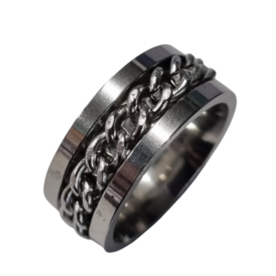 Chain Fidget Ring - Silver