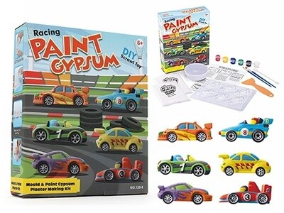 Mould & Paint Gypsum Plaster Kit - Racing Cars