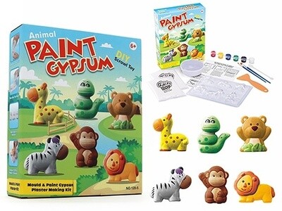 Mould & Paint Gypsum Plaster Kit - Jungle Animals