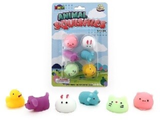 SQUEEZE ANIMALS 6PK