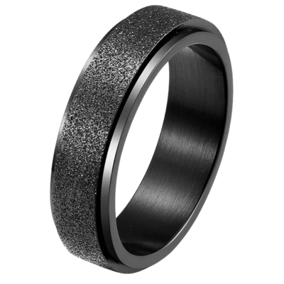 Fidget Ring - Glitter Black