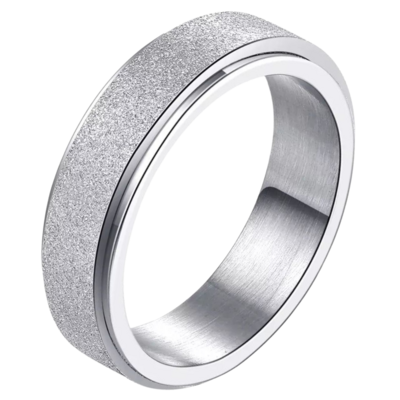Fidget Ring - Glitter Silver