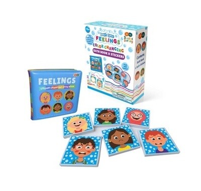 COLOUR CHANGING BATH BOOK &amp; STICKERS - FEELINGS