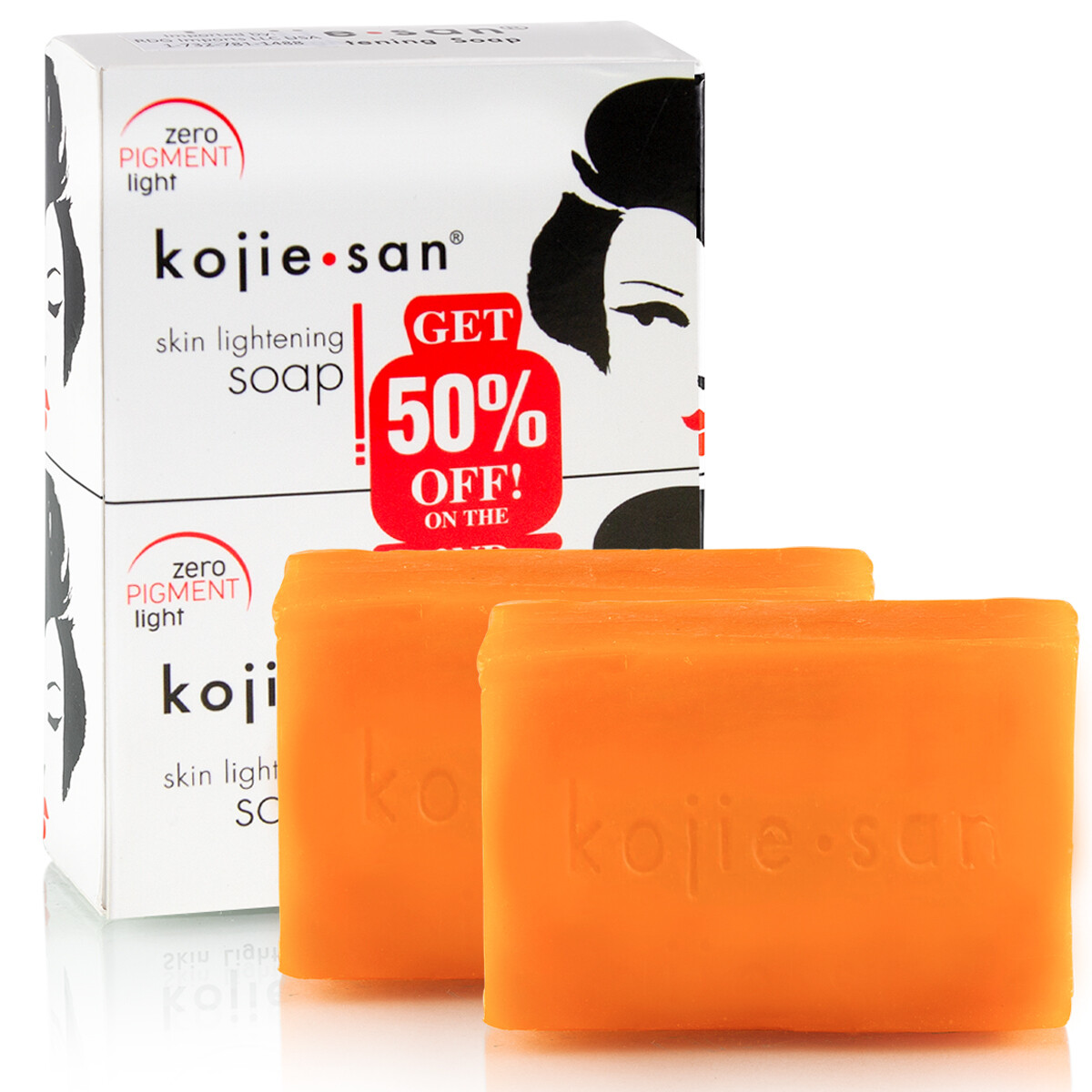 1 Box Contains 2 bars Kojie Skin Lighting Soap 135gram
