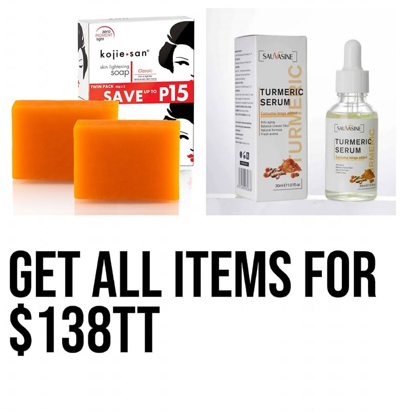 1 - Kojie.san 2 bar 65g
1 - Sauvasine Tumeric Face  Serum