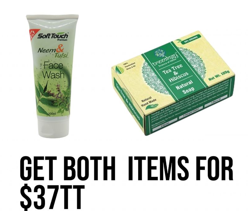 1 - Soft Touch Neem &amp; Tulsi Face Wash
1 - Treeology Tea Tree &amp; Hibiscus Soap