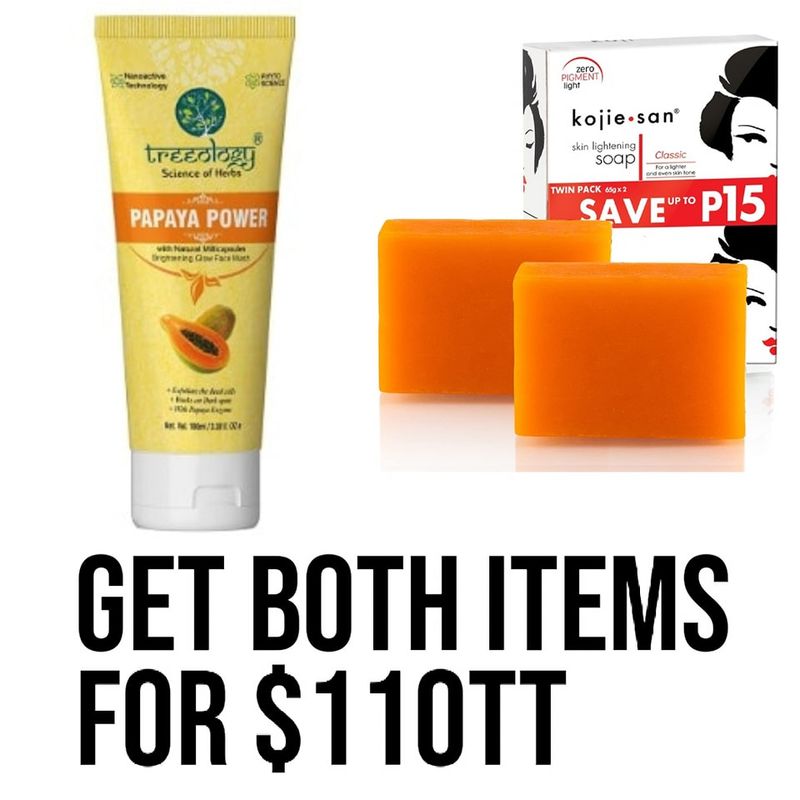 1- Treeology  Papaya Glow Wash-
1 - Original Kojie.san 2 bar 65g