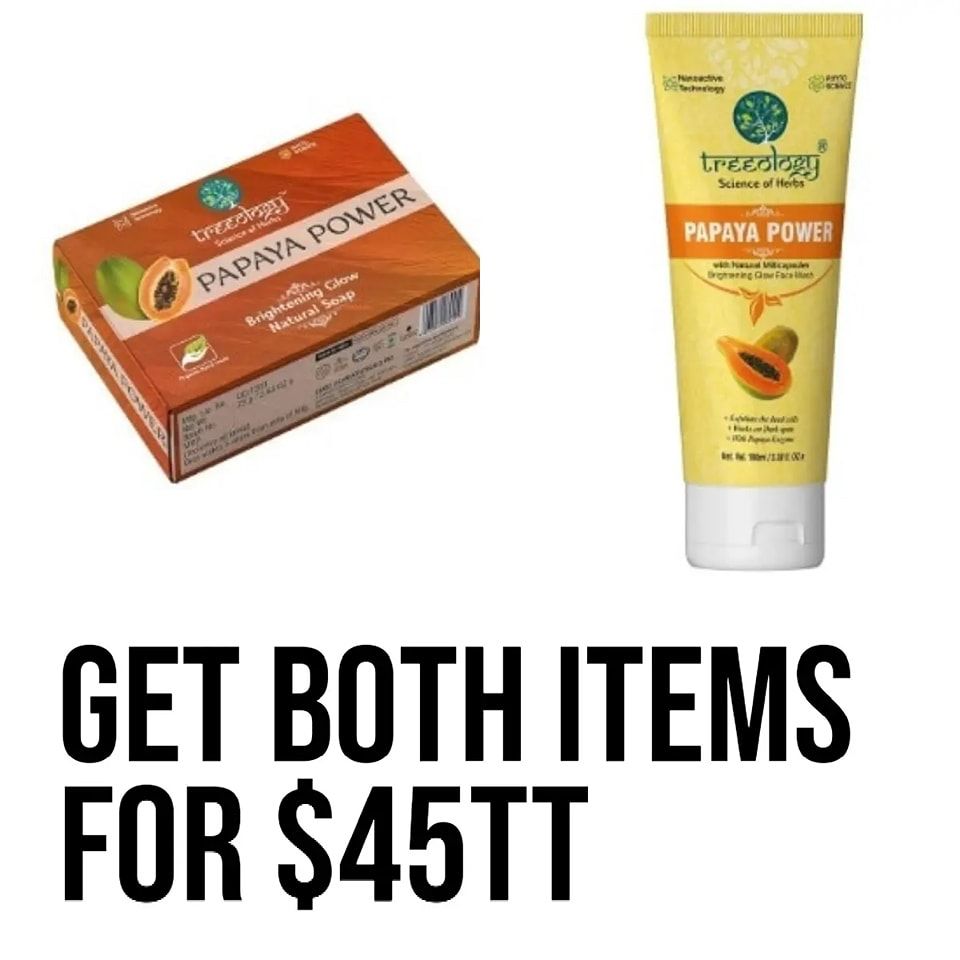 1- Teeology face wash 
1  - Treeology Papaya Glow Soap