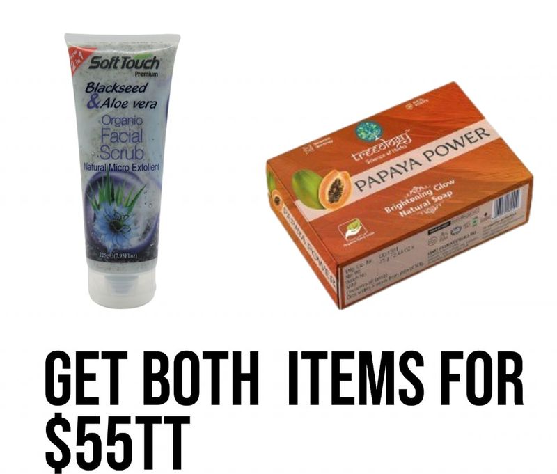 1  -Treeology Papaya Glow Soap
1  - Soft Touch Blackseed &amp; Aloe Vera 225g
