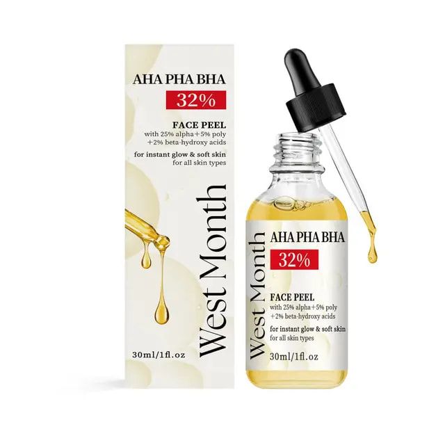West &amp; Mouth AHA PHA BHA Fruit Acid Serum Smoothing  Firming Skin Refining pores Shrinking Peel Face Essence