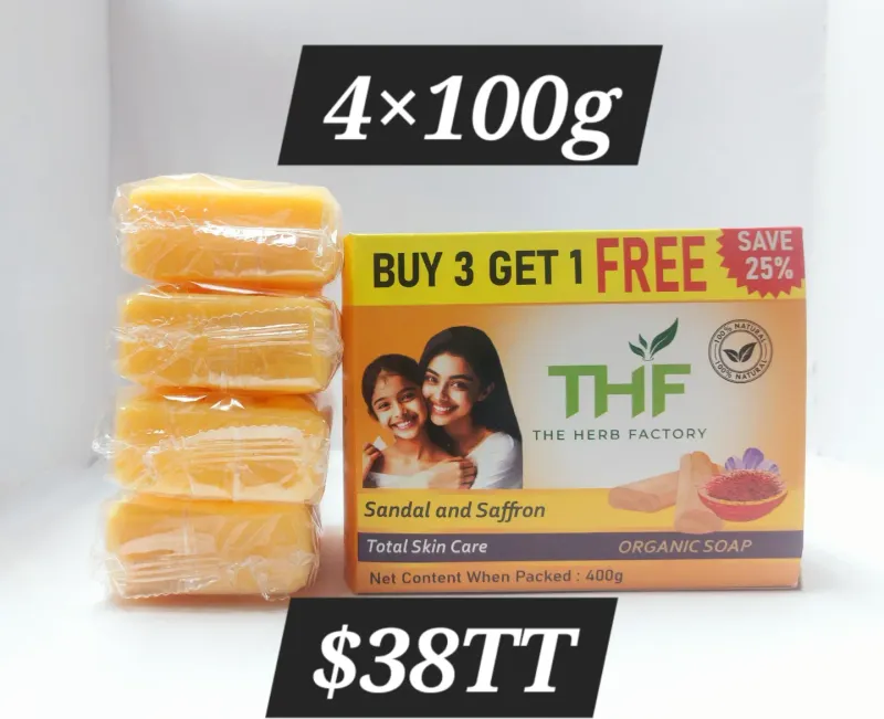 THF Sandal &amp; Saffron soap 100g x 4
BATH SOAPS