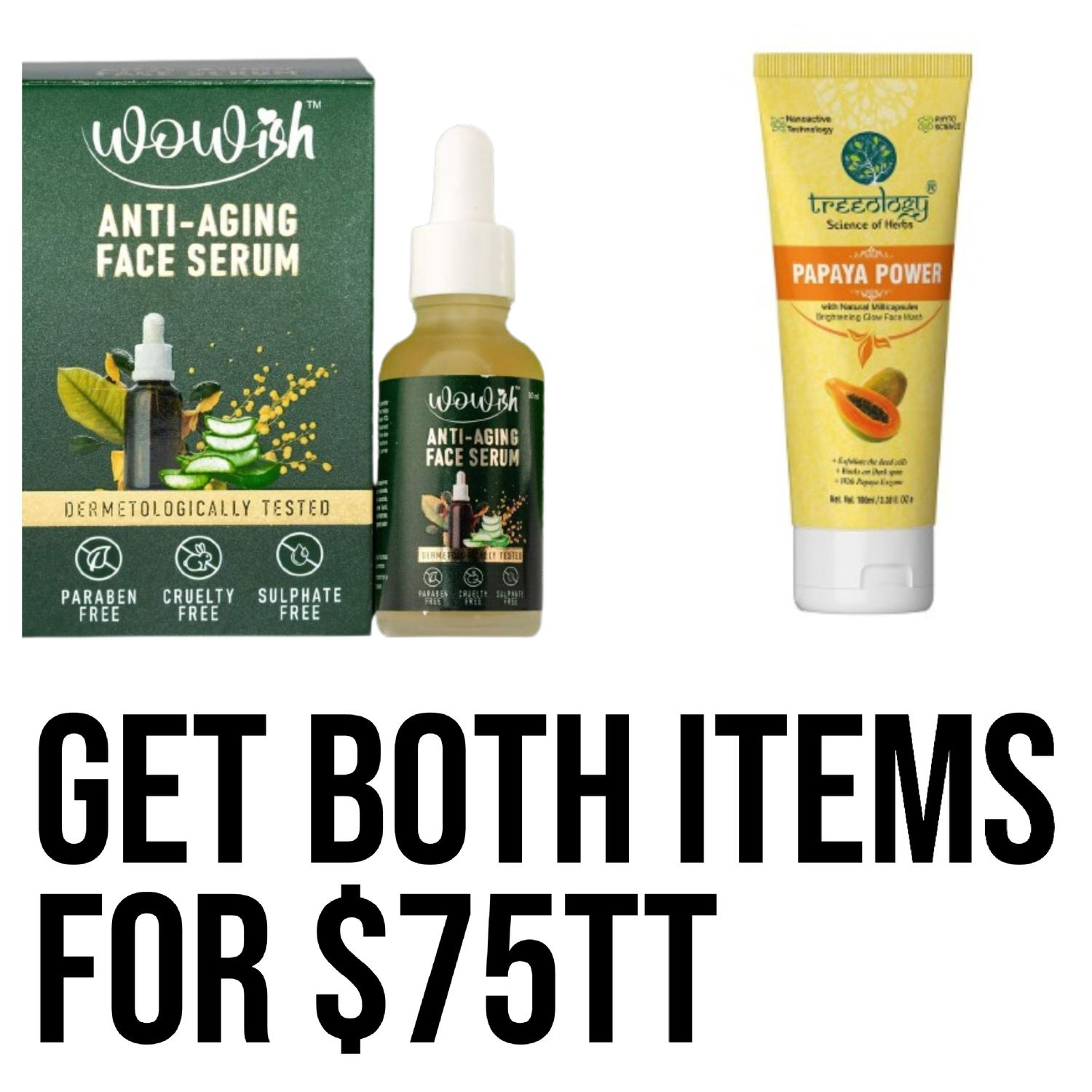 1. - wowish anti aging serum
1. - teeology papaya face wash