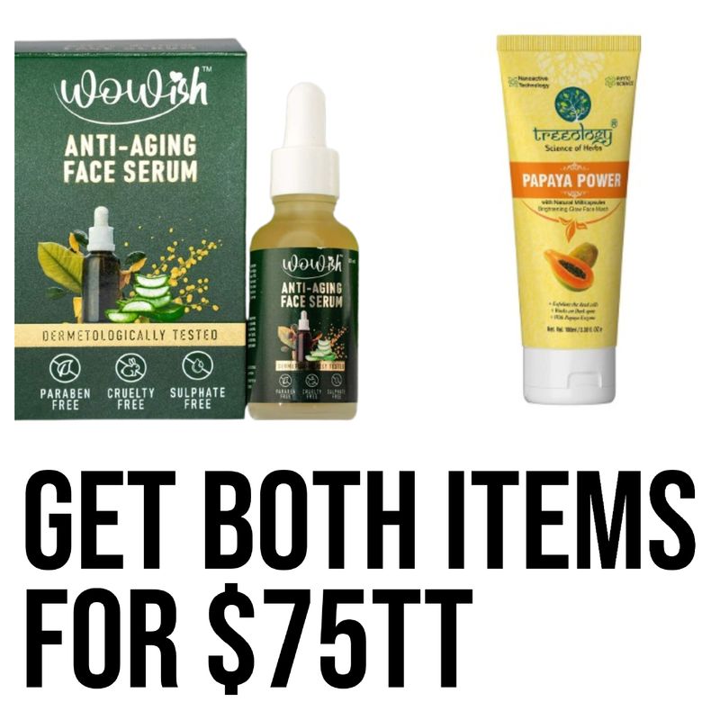 1. - wowish anti aging serum
1. - teeology papaya face wash