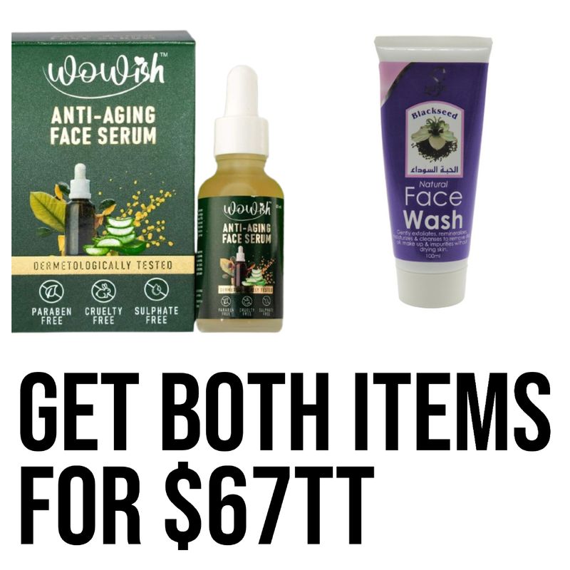 1. - wowish anti aging 
1 - black seed face wash