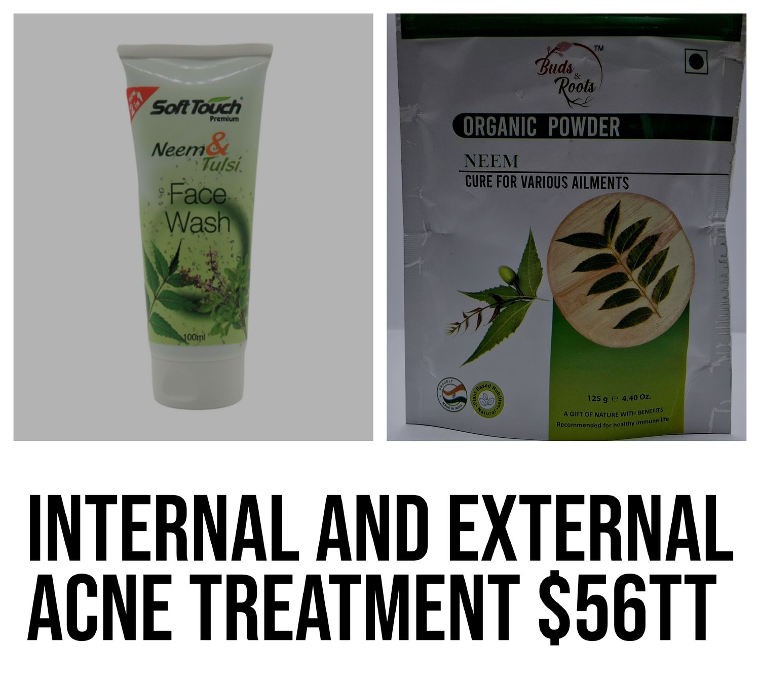 1- Soft Touch Neem &amp; Tulsi Face Wash 100g 1- Buds and Roots Neem Powder
