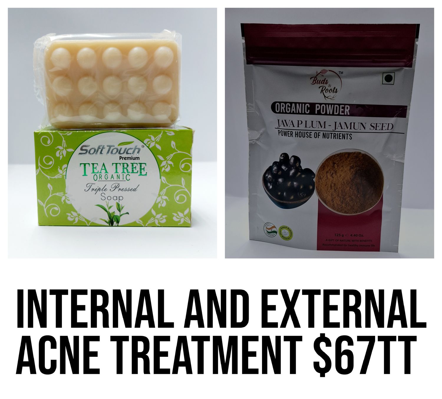 1 - soft Touch Tea Tree Soaps 1 - Buds and Roots Jumun Power 125g