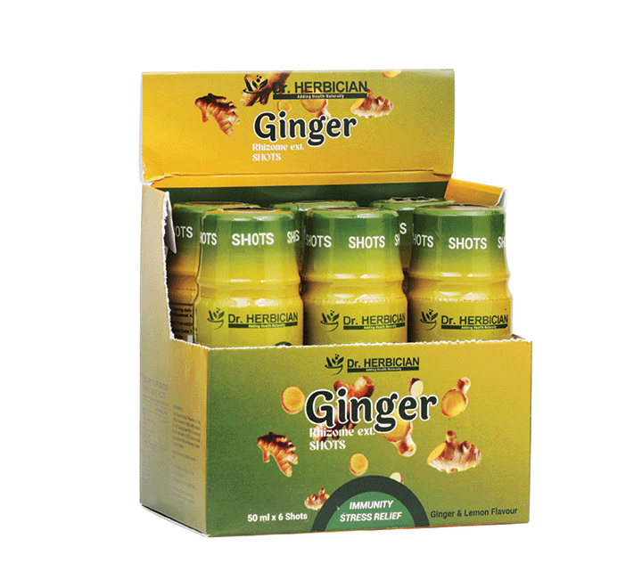 Dr.Herbician Ginger Single Shots 50 ml case of (6 pieces)