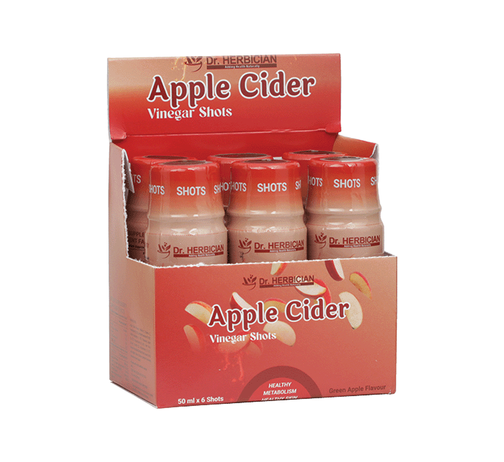 Dr.Herbician Apple Cider Vinegar SIngle Shots 50 ml case of (6 pieces)