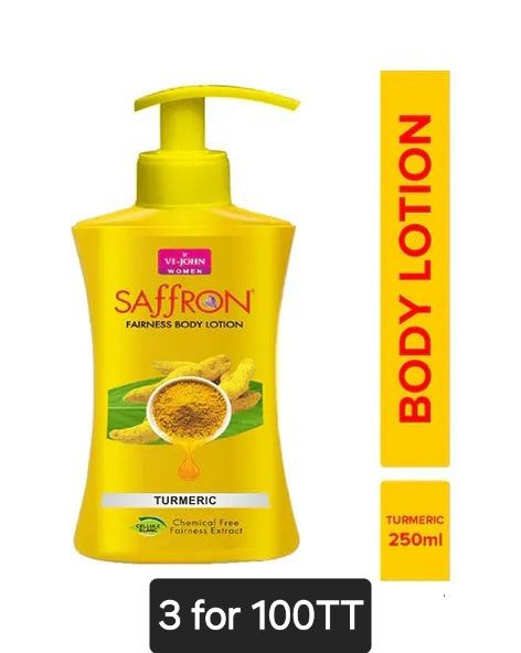 3 bottles of  Vi John saffron turmeric body lotion