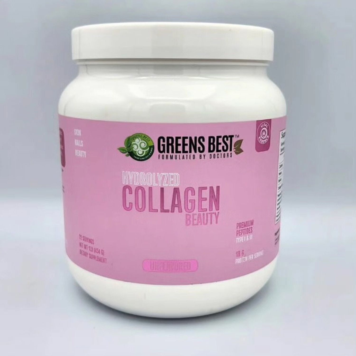 Greens Best Hydrolyzed Collagen 454g (Unflavored) - Pink Label