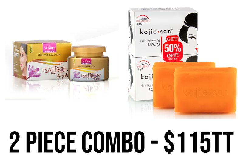 1 -  Vi john Saffron Face Cream (GOLD) 1 - Kojie.san 2 bar 135g Soap