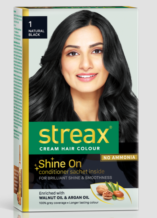 Streax Cream Hair Colour (Natural Black)