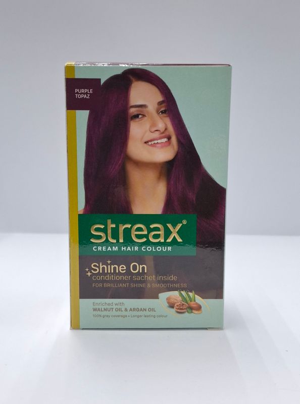 Streax Cream Hair Colour (Purple Topaz)