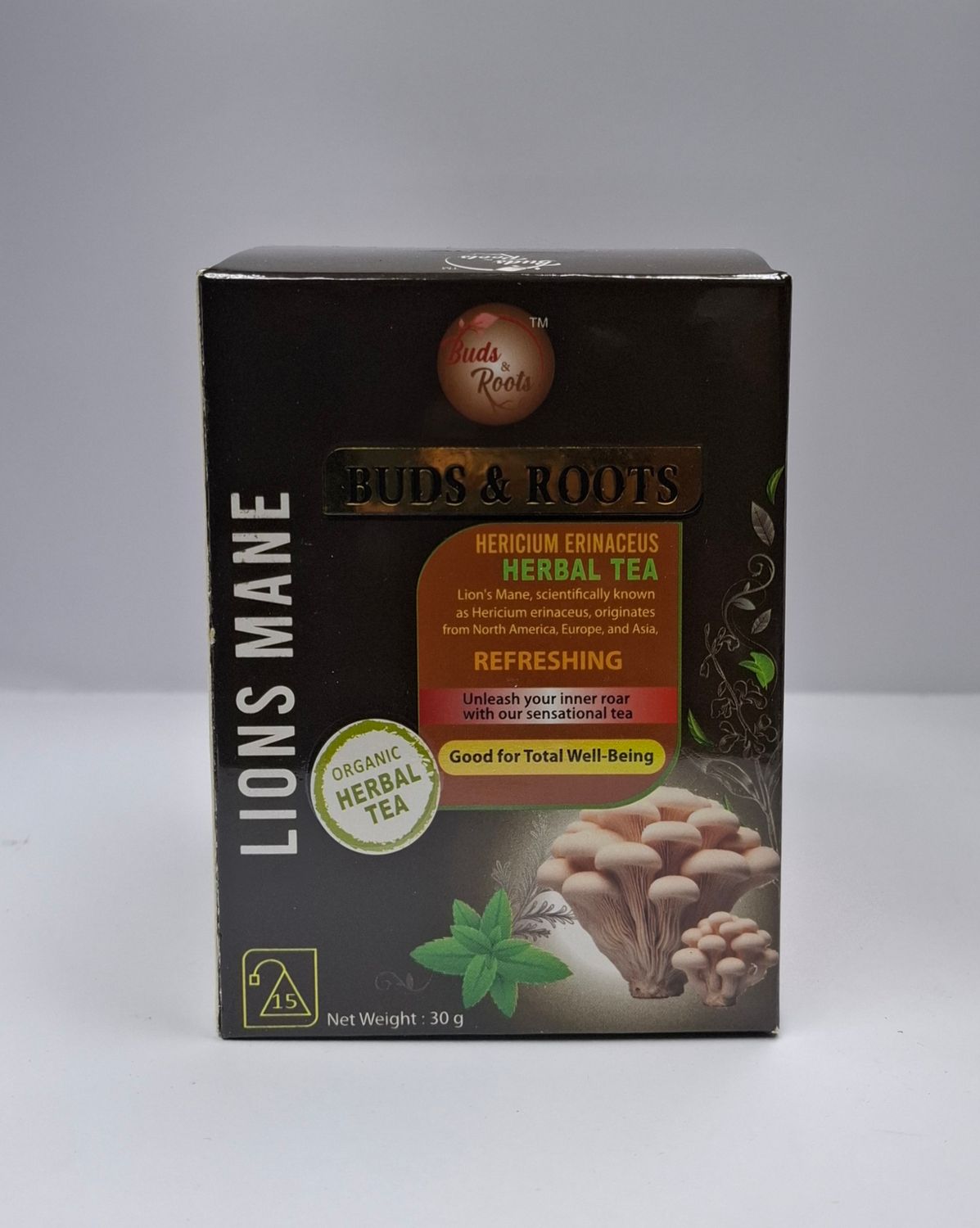 BUDS &amp; ROOTS LIONS MANE GREEN TEA