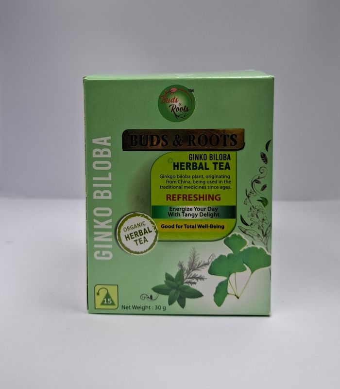 BUDS &amp; ROOTS GINKO BILOBA GREEN TEA