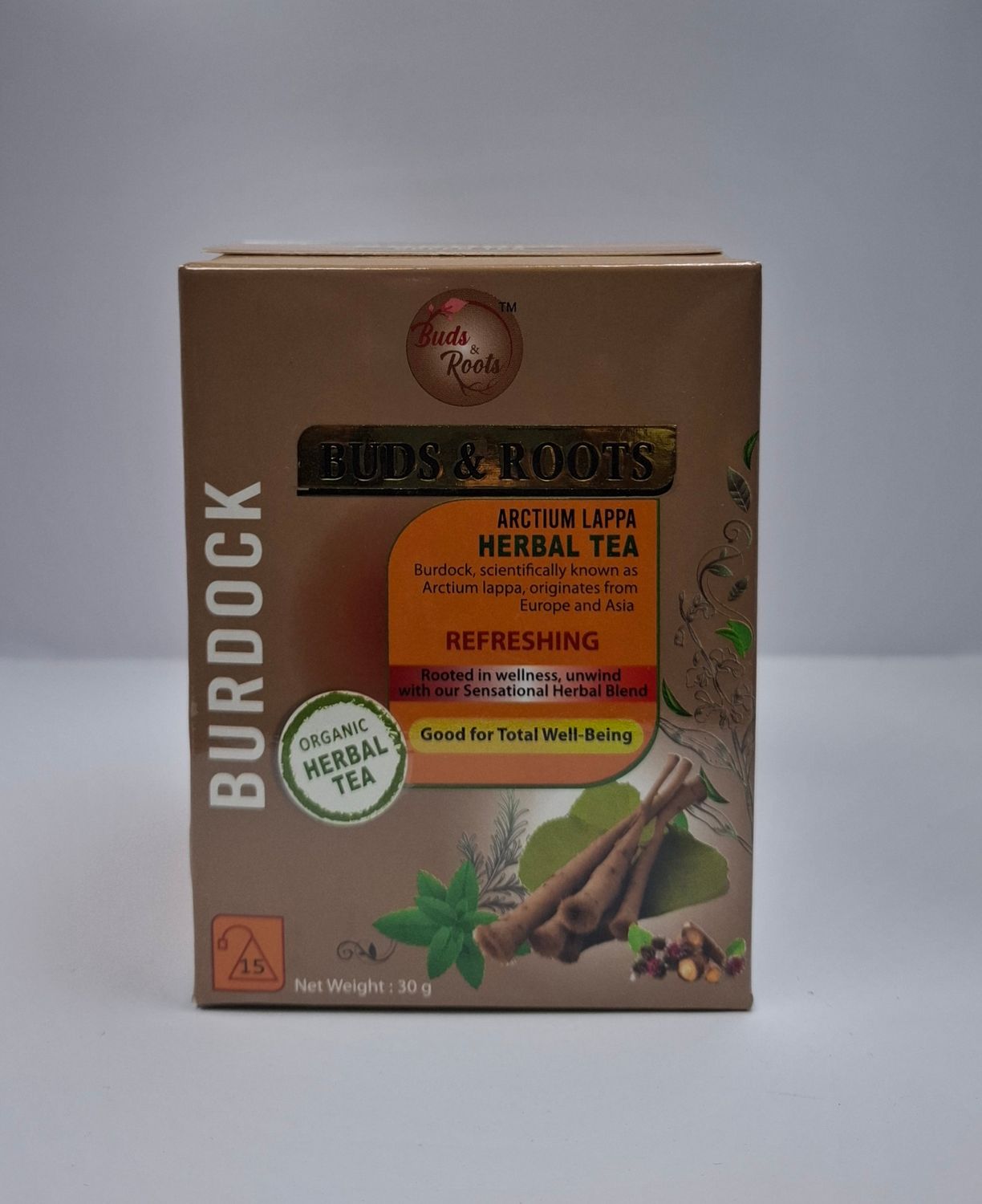 BUDS ROOTS BURDOCK GREEN TEA - $43TT