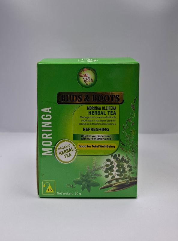 BUDS &amp; ROOTS MORINGA GREEN TEA