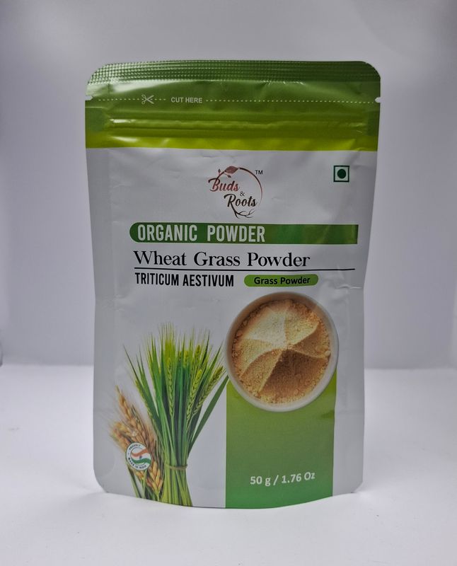 BUDS &amp; ROOTS WHEAT GRASS POWDER 50G