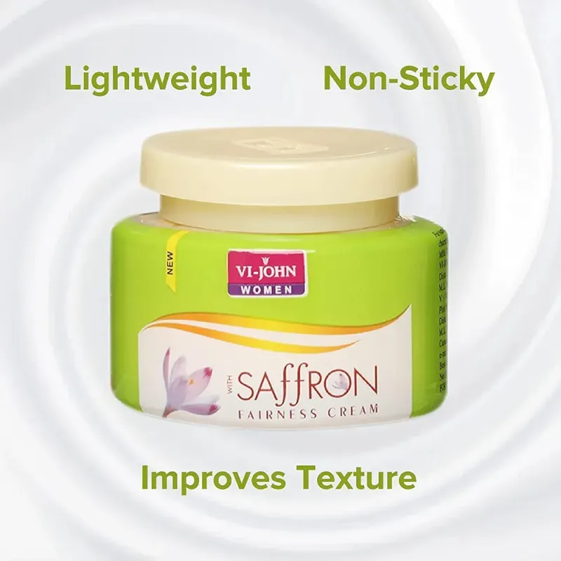 VI-JOHN FAIRNESS SAFFRON CREAM (GREEN) 50GM (Face Cream)