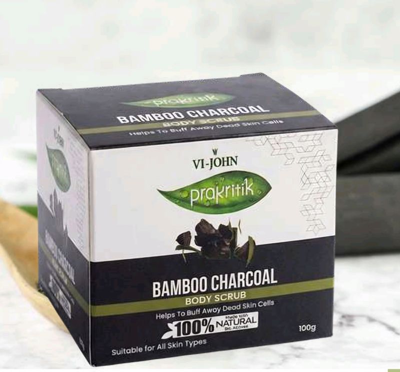 VI JOHN PRAKRITIK BAMBOO CHARCOAL BODY SCRUB 100GM